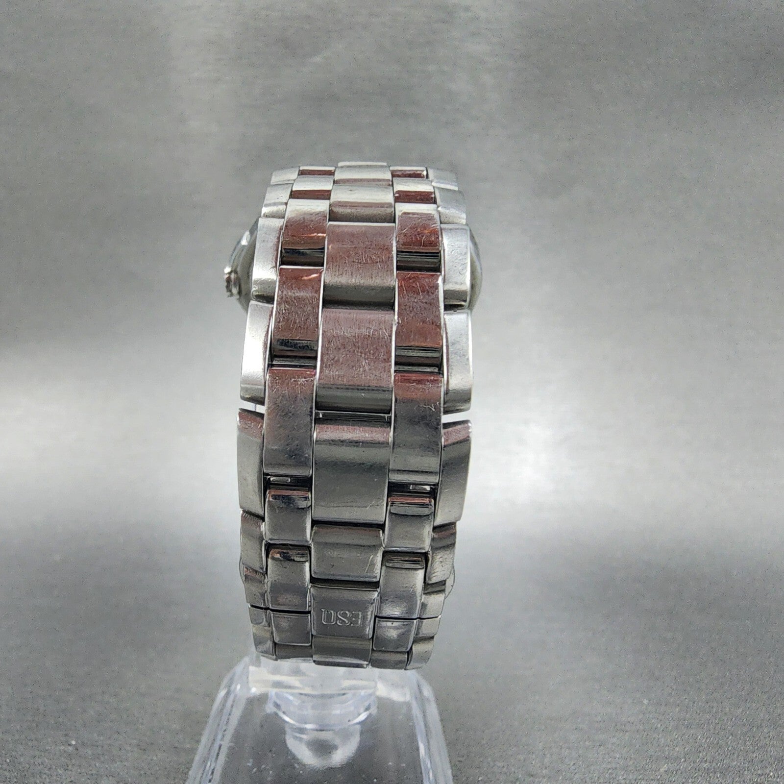 ESQ Daydate Watch Men 37mm White Dial Stainless Steel E5312 Round PARTS8