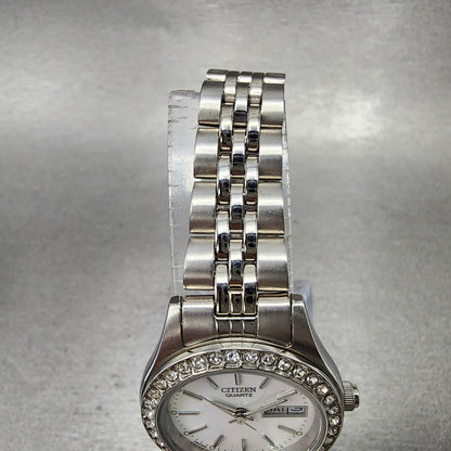 Citizen Watch Women 26mm MOP Dial Steel Daydate Crystal Bezel New Battery4