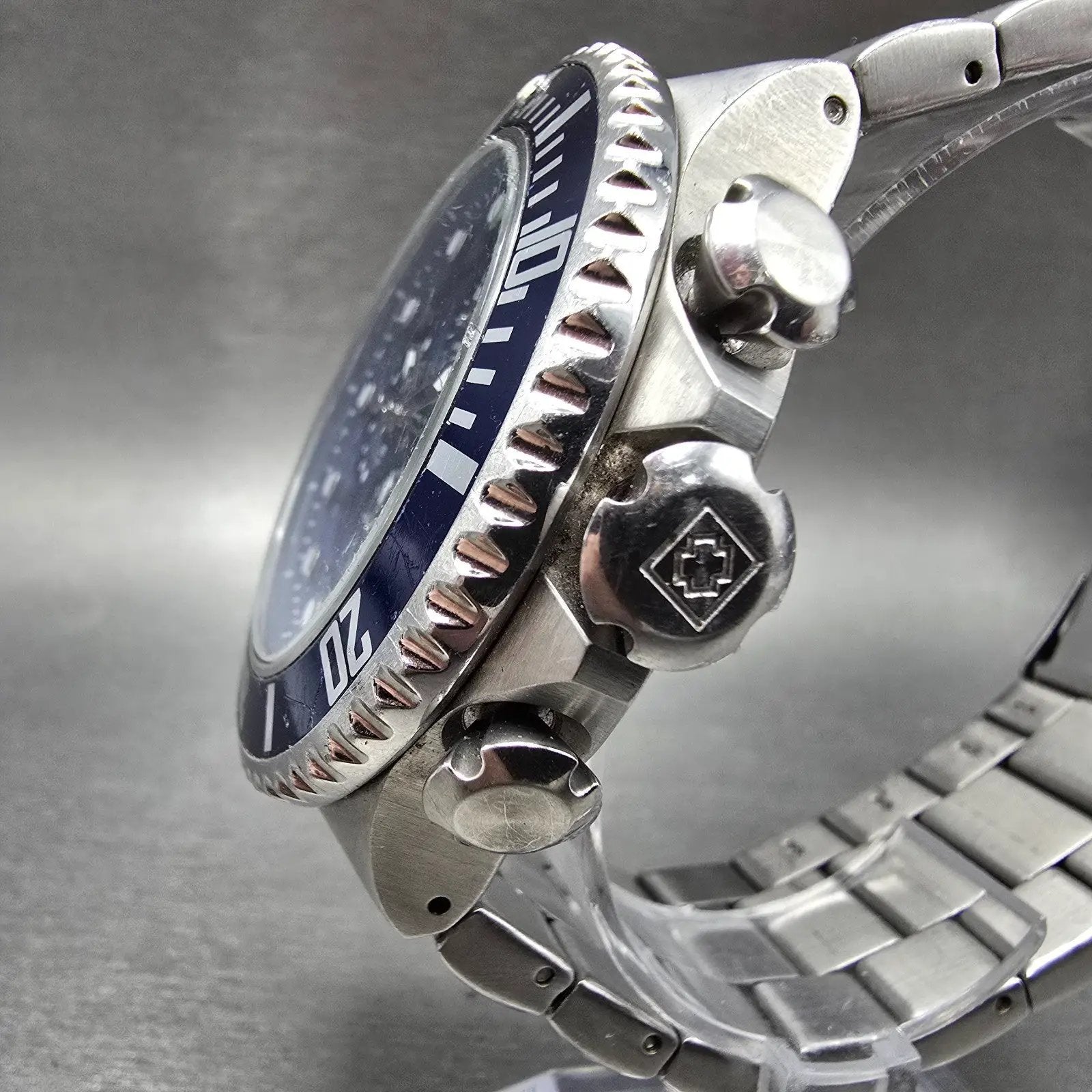 Invicta Pro Diver Chronograph Watch Men 50mm Blue Dial Steel Date 18907 New BatM2