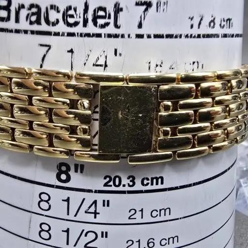 Wittnauer Watch Men 32mm Champagne Dial Gold Tone Round 5784 New Battery10