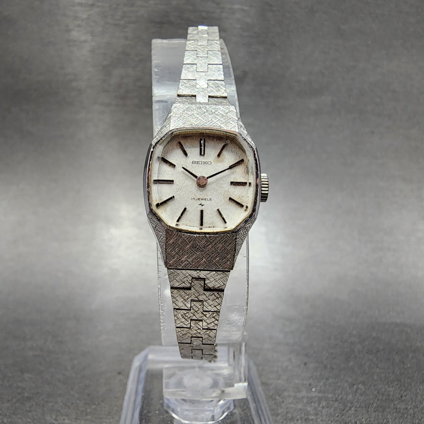 Seiko Watch Women 18mm White Dial Silver Tone Manual 114580 Runs5