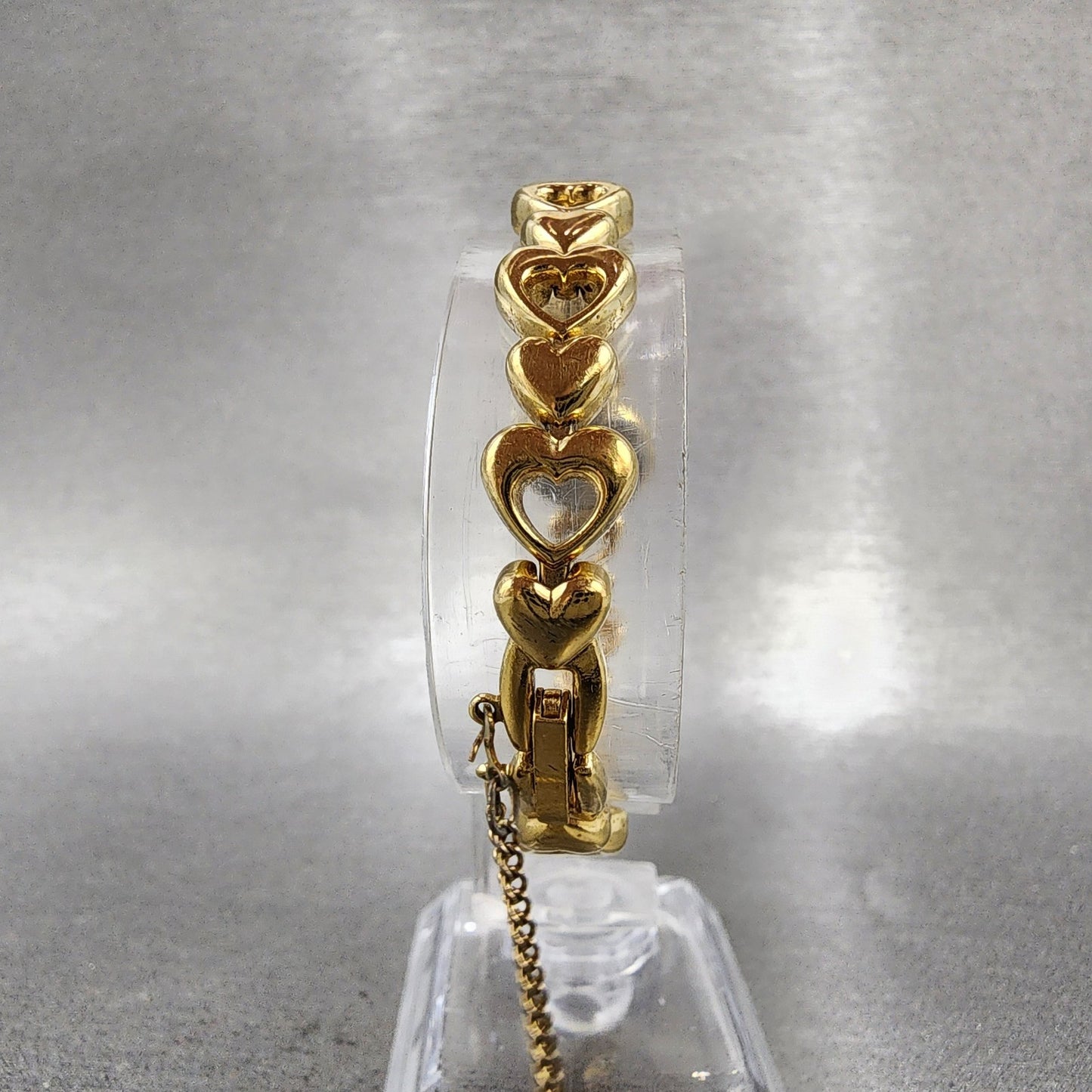 Seiko Heart Watch Women 16mm Champagne Dial Gold Tone 1e200d30 New Battery7