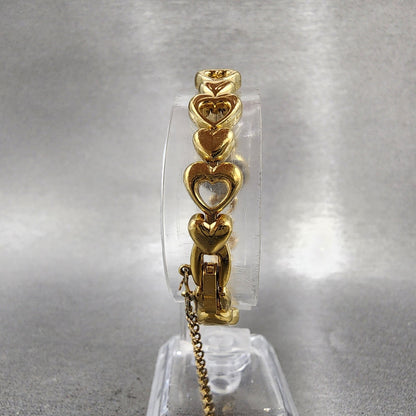 Seiko Heart Watch Women 16mm Champagne Dial Gold Tone 1e200d30 New Battery7