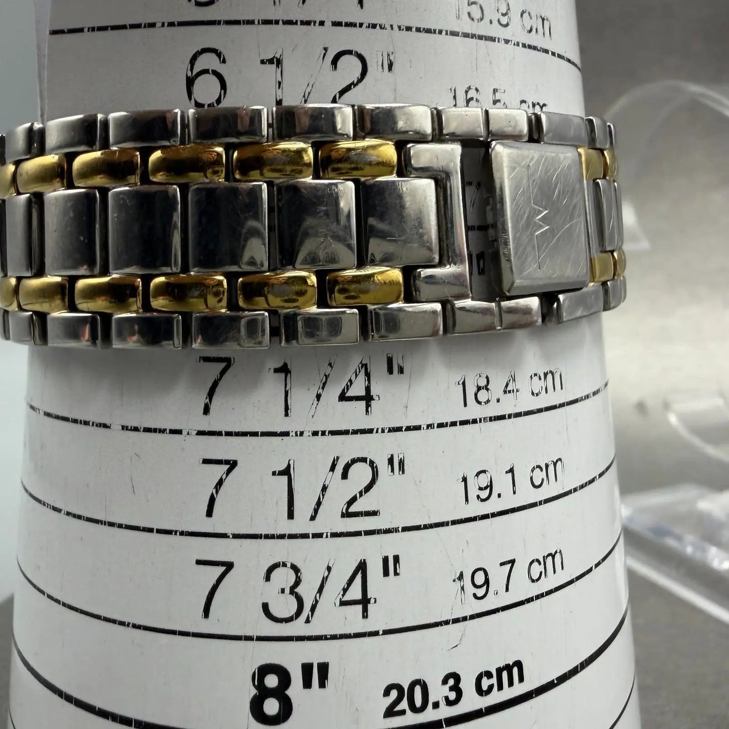 Wittnauer Watch Men 33mm White Dial Two Tone Date Round 12B04 PARTS Vintage11
