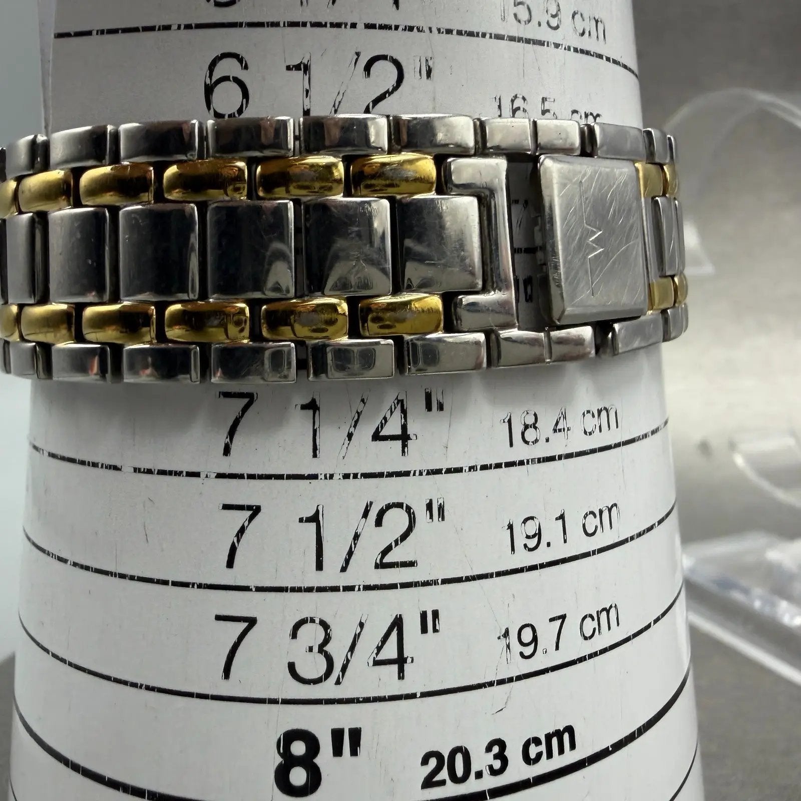 Wittnauer Watch Men 33mm White Dial Two Tone Date Round 12B04 PARTS Vintage11