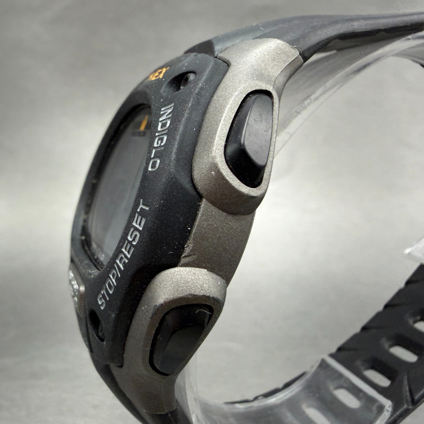 Timex Ironman Triathlon Watch Men 38mm Digital Gray  Alarm Chrono New BatteryLP2