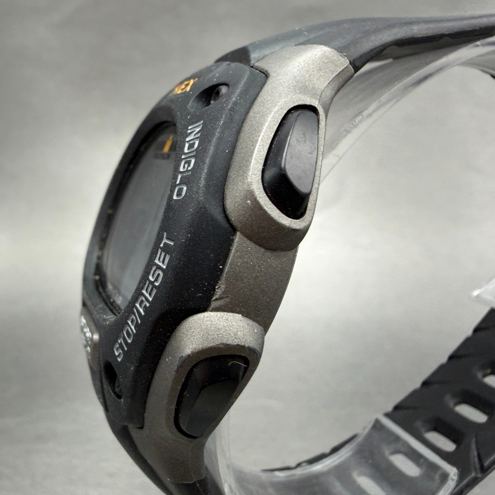 Timex Ironman Triathlon Watch Men 38mm Digital Gray  Alarm Chrono New BatteryLP2