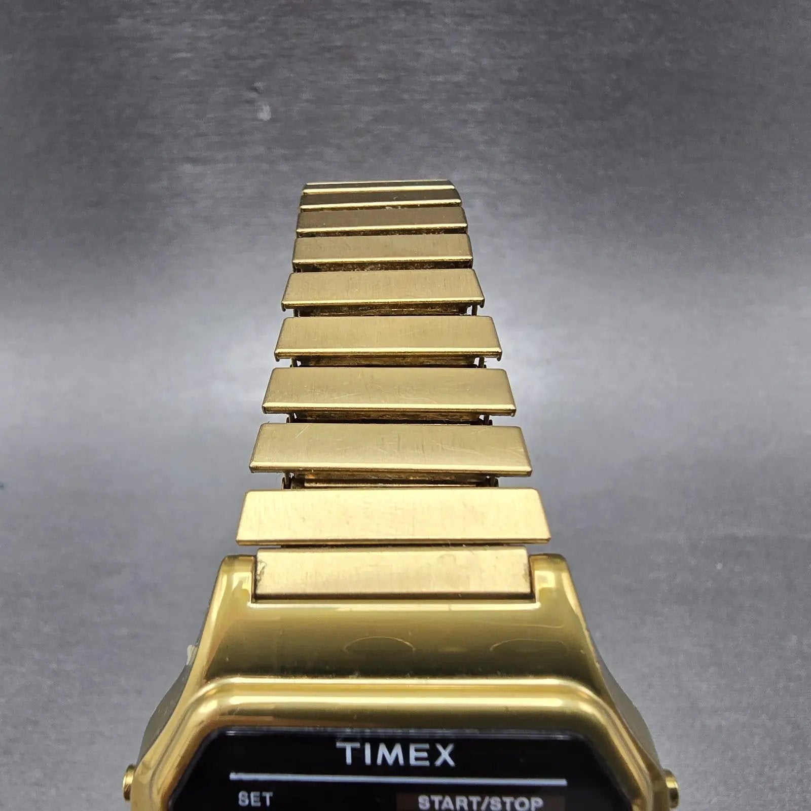 Timex Watch Men 35mm Gold Tone Digital Alarm Chronograph T78677 New Battery4