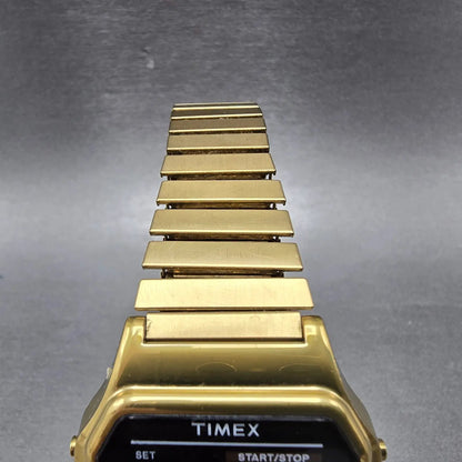 Timex Watch Men 35mm Gold Tone Digital Alarm Chronograph T78677 New Battery4