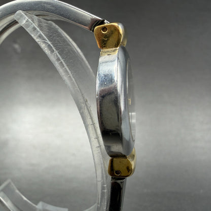 Movado Harmony Watch Women 23mm Black Dial Two Tone Round 97 A1 809 A New Batt3