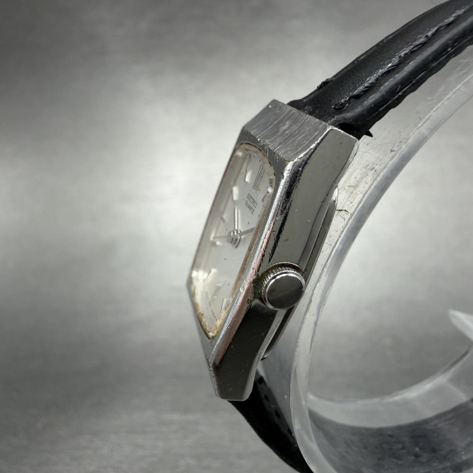 Seiko Tank Watch Women 16mm Silver Dial Silver Tone 2C21-5160 New Battery2
