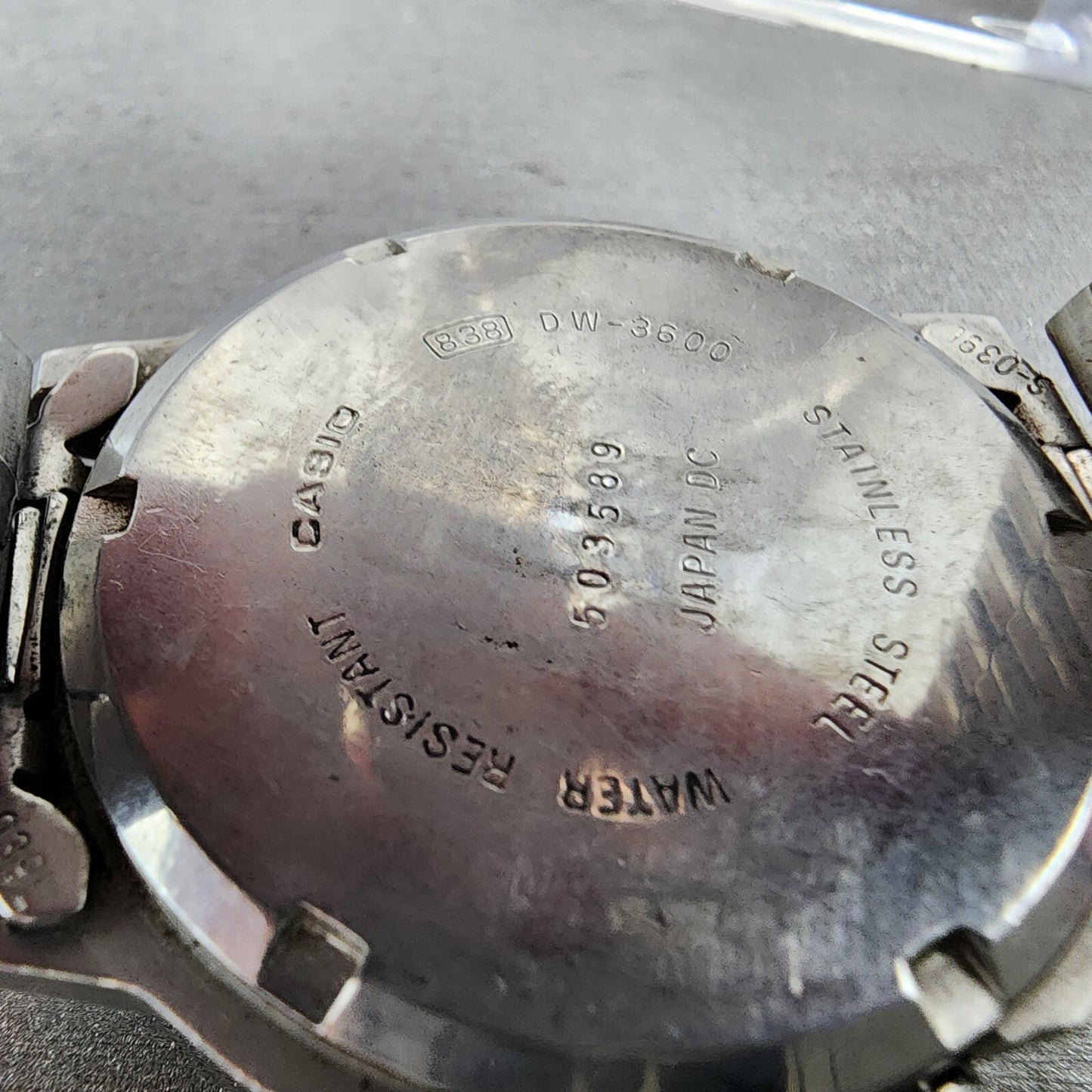 Casio DW3600 Telememo 30 Watch Men 41mm Digital Steel Round VTG PARTS10