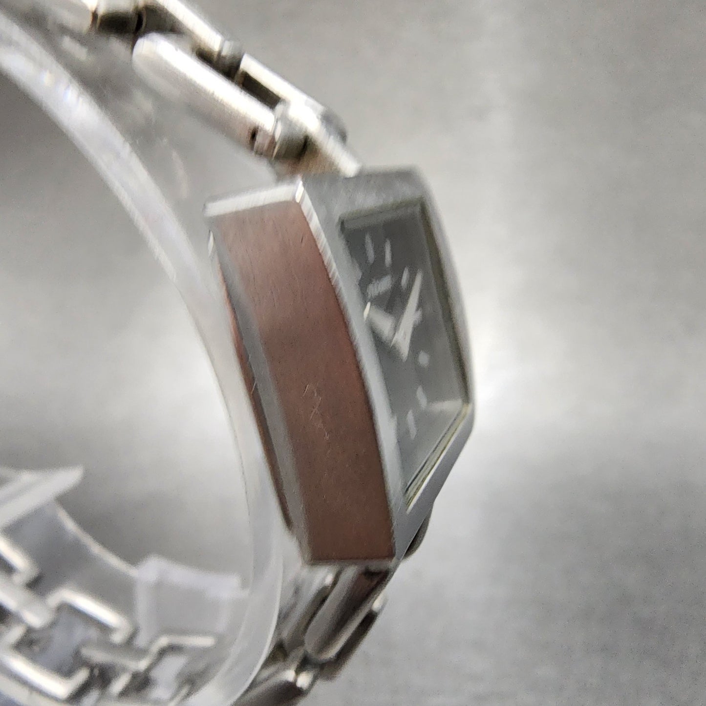 Nixon The Charm Watch Women 19mm Black Dial Silver Tone Square New Battery3