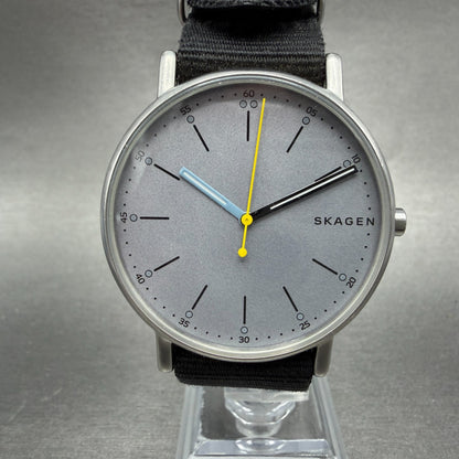Skagen Signatur Watch Men 40mm Gray Dial Steel Round SKW6373 New Battery1