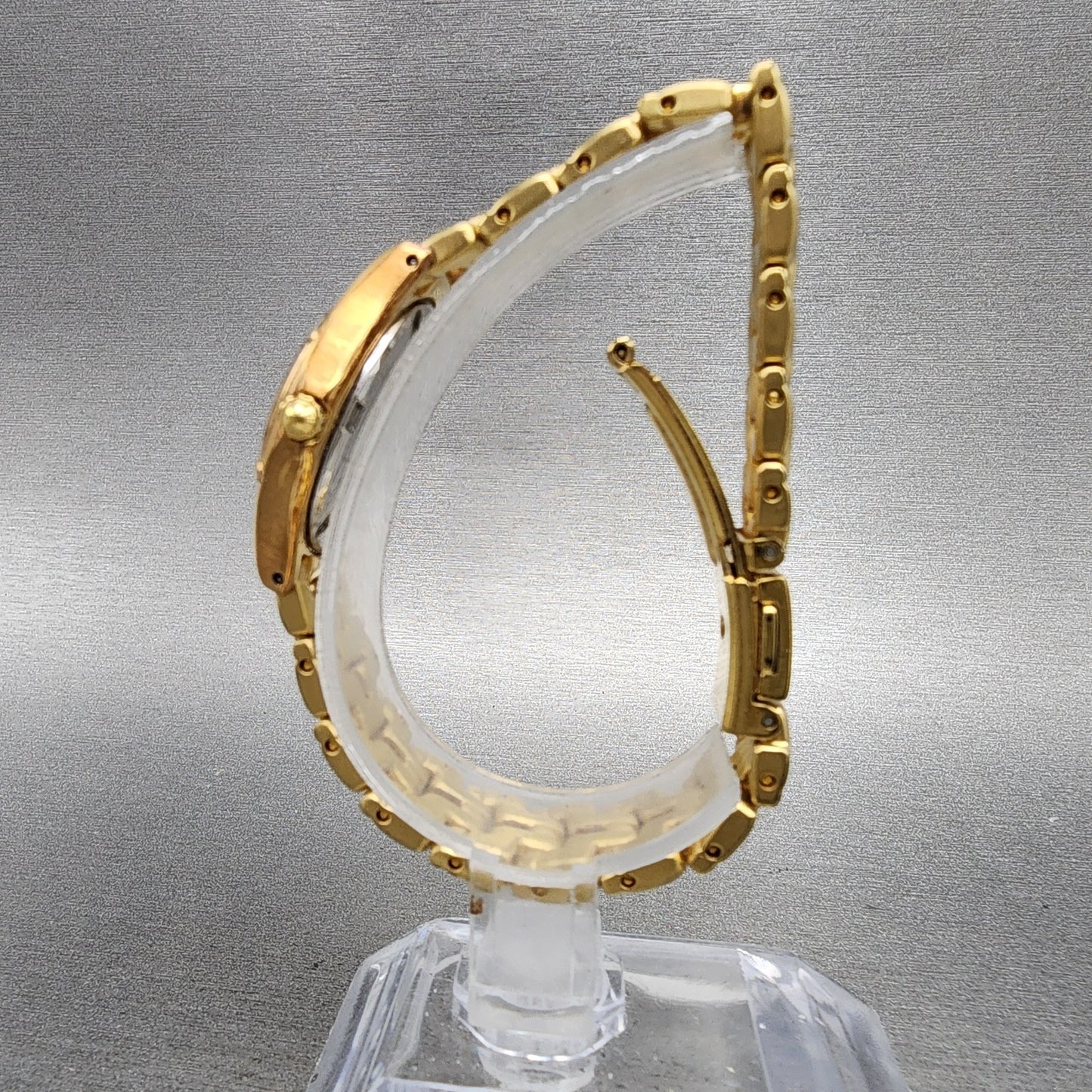 Seiko Watch Women 26mm Champagne Dial Gold Tone Date Round 7n820599 New Battery6