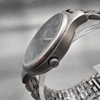 Skagen Denmark Watch Men 34mm Gray Dial Titanium Date Round 105XLT New Battery2