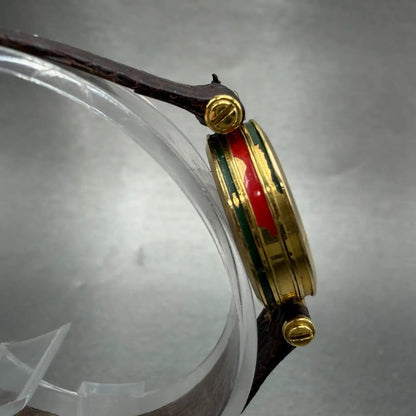 Gucci 2000L Watch Women 22mm Champgne Dial Gold Plated Round New Battery Vintage3