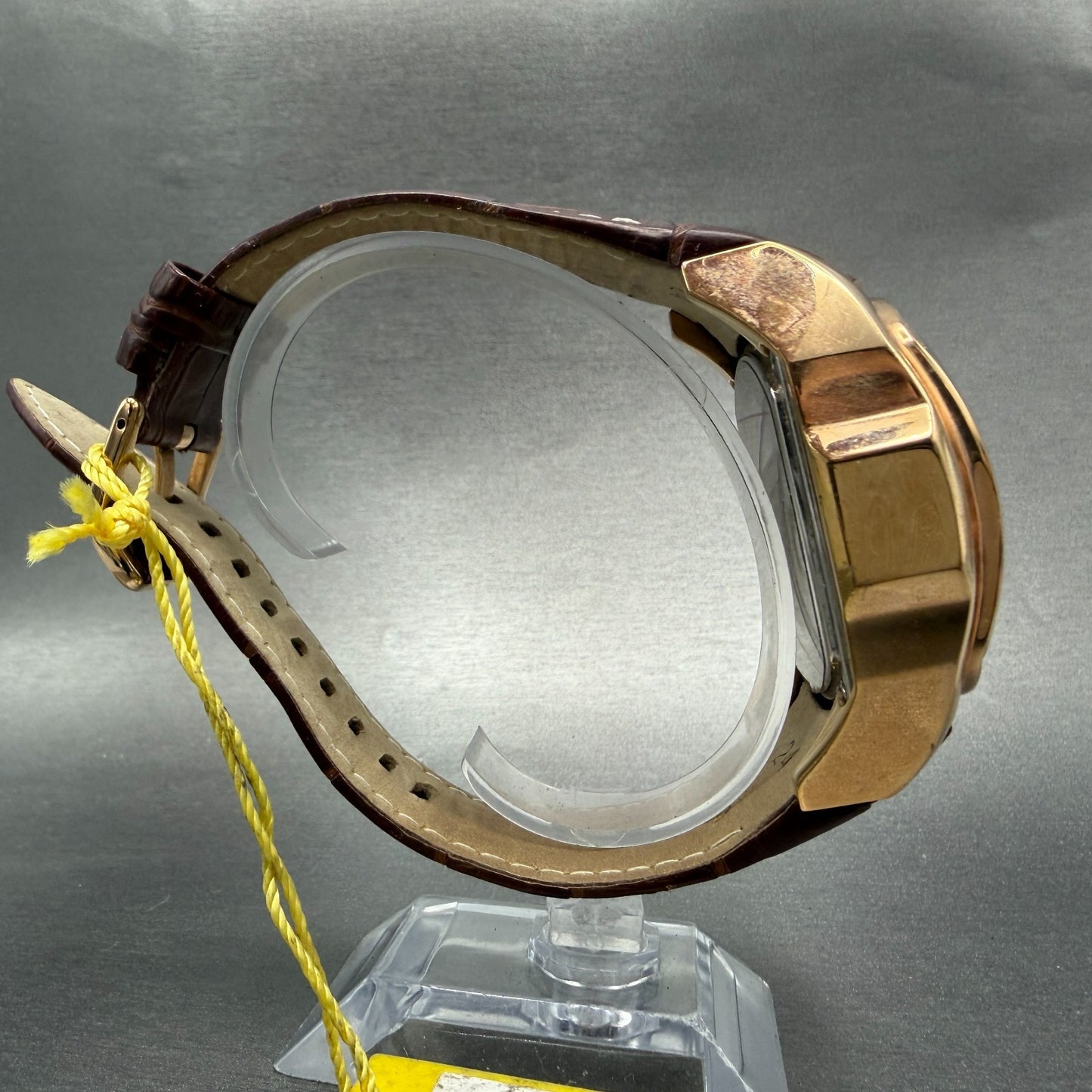 Invicta Lupah Chrono Watch Men 44mm Rose Dial Gold Tone Oval Date 13005 New Batt8