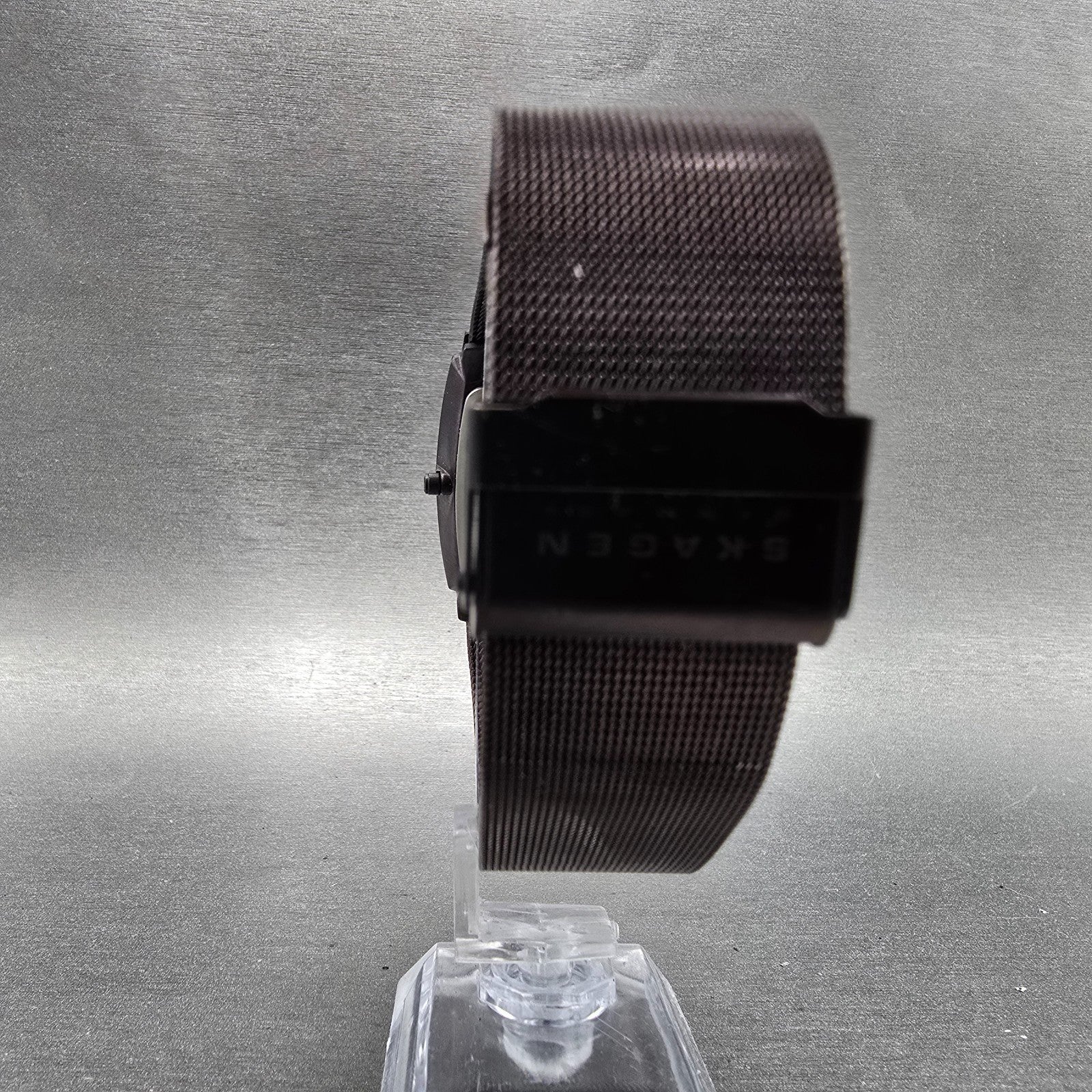 Skagen Watch Men 34mm Brown Dial Purple Tone Daydate Rectangle 396LTMD PARTS8