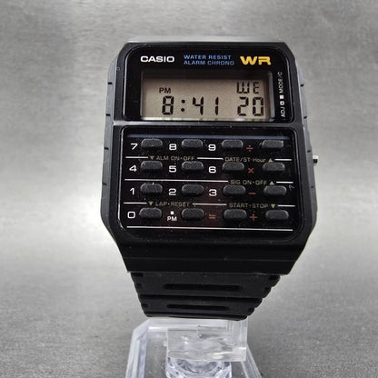 Casio Calculator CA-53W Watch Men 34mm Black Alarm Chronograph New Battery L6