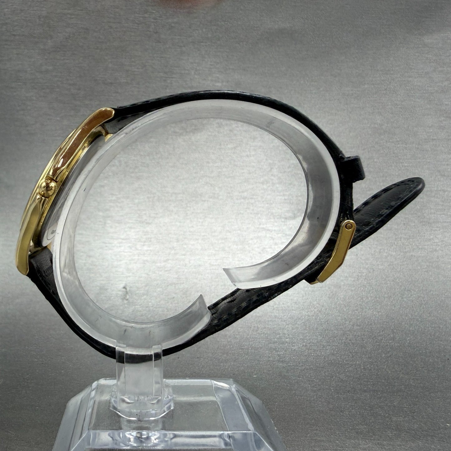 Movado Museum Watch Men 35mm Black Dial Gold Tone Round 87 D1 863 New Battery6