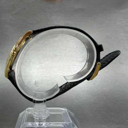 Movado Museum Watch Men 35mm Black Dial Gold Tone Round 87 D1 863 New Battery6