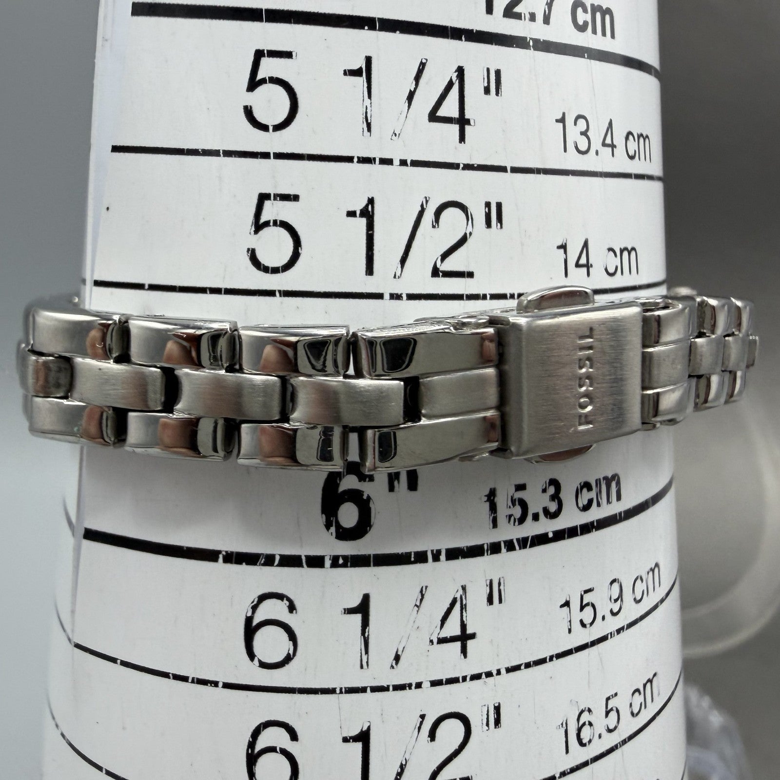 Fossil Heather Watch Women 26mm White Dial Silver Tone Date Round ES3135 NewBat10