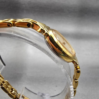 Citizen Chere Watch Women 15mm Champagne Dial Gold Tone Oval 4520-E50366 New Bat3