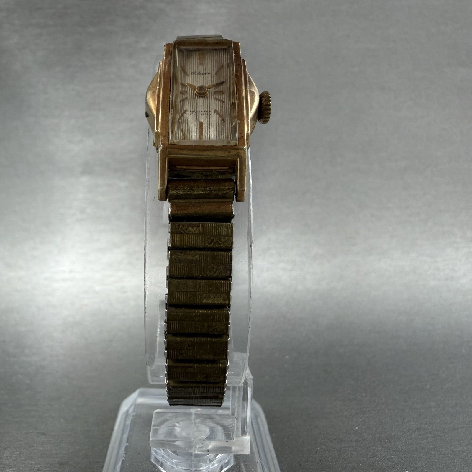 Citizen Phynox Tank Watch Women 16mm Silver Dial 14K Gold Filled Manual Wind Run5