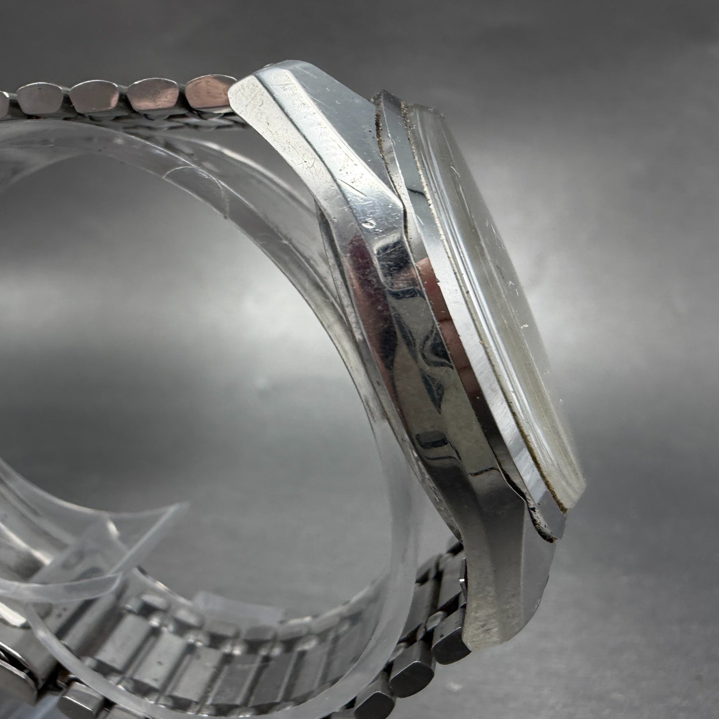 Citizen Alarm Date Watch Men 37mm White Dial Silver Tone Manual Wind 21 J PARTS4