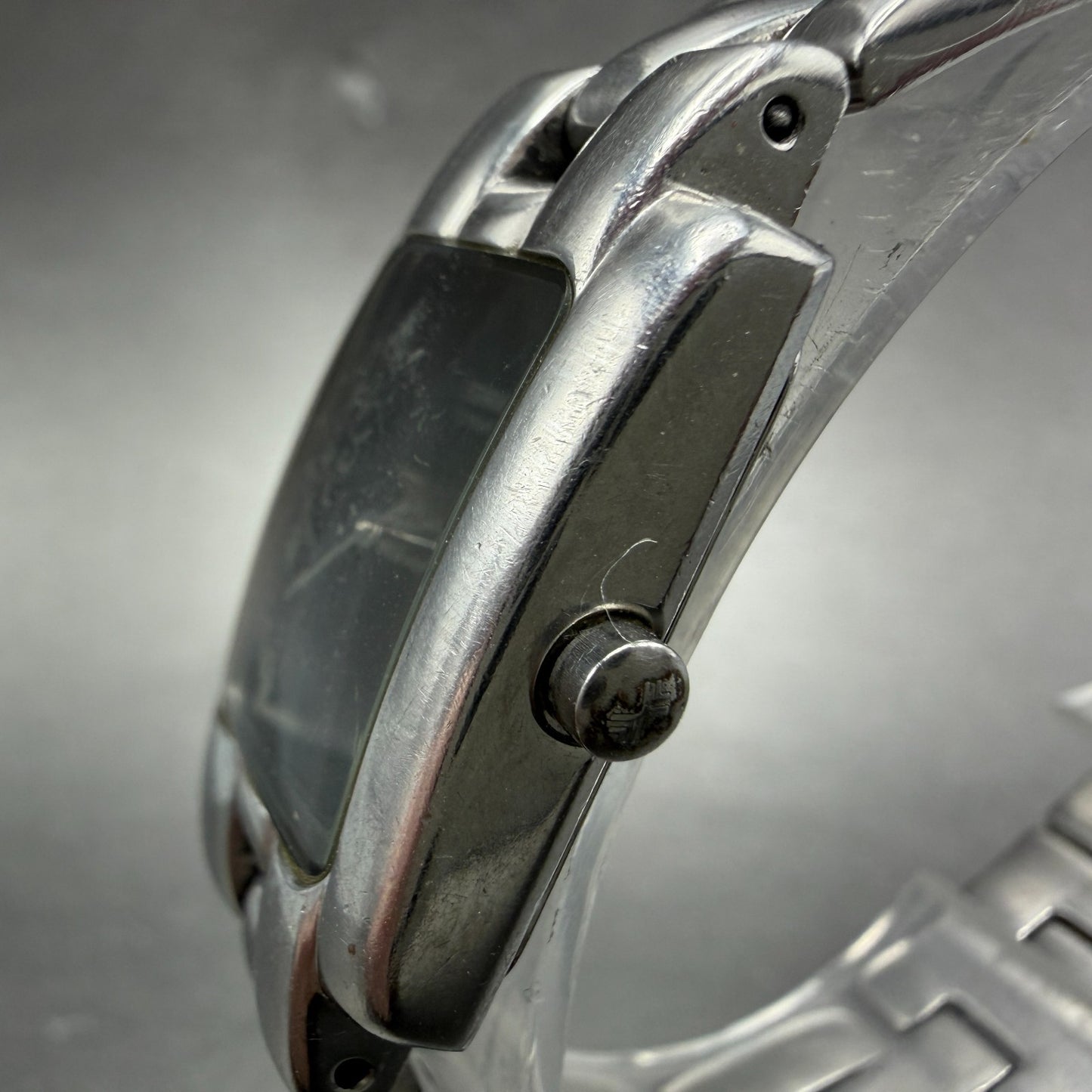 Skagen Tank Watch Women 20mm Black Dial Silver Tone Rectangle 117SSXB New Batt2