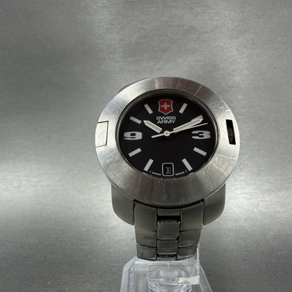 Victorinox Swiss Army Solar Compass Watch Men 40mm Black Dial Steel Date New Bat5