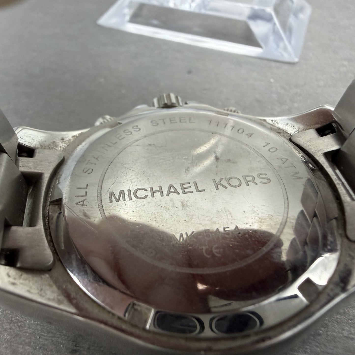 Michael Kors Layton Chronograph Watch Women 38mm Silver Dial Steel MK5454 NewBat9