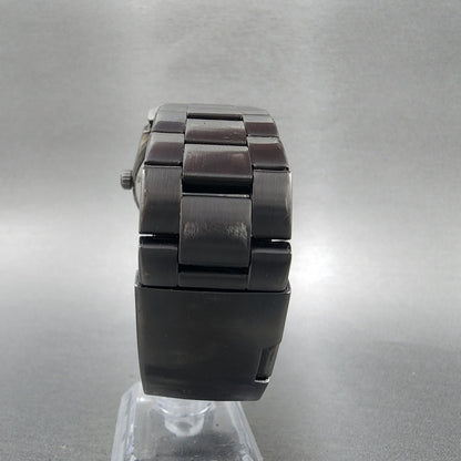 Fossil Machine Watch Men 42mm Black Dial Gray Tone Date Round FS4774 New Batt7