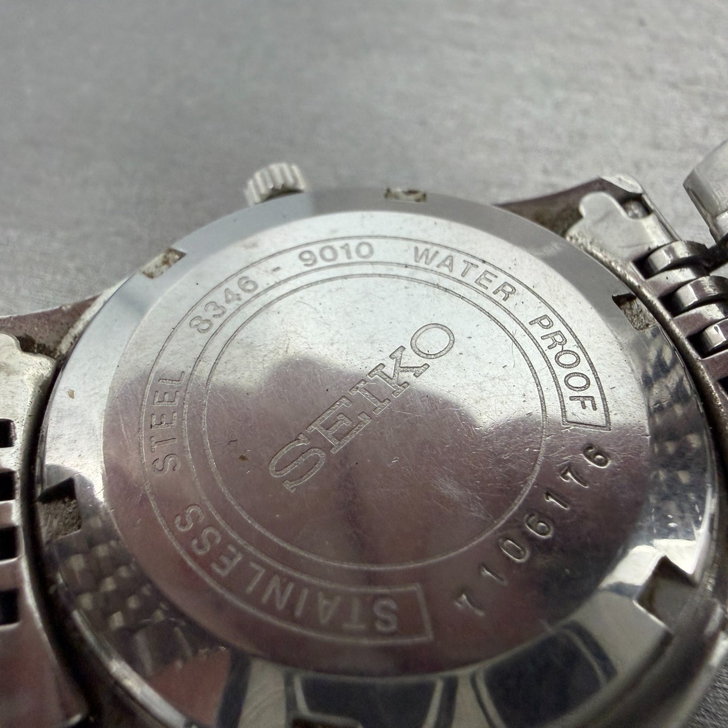 Seiko Business A Watch Men 37mm Silver Dial Silver Tone Daydate 8346-9010 PARTS10