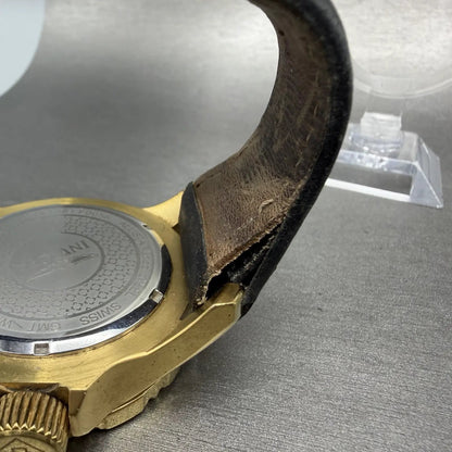 Invicta Specialty GMT Watch Men 50mm Black Dial Gold Tone Date F0058 New Battery11