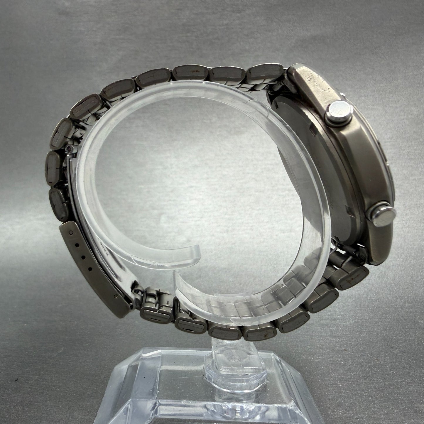 Casio Lineage LIS-001 Watch Men 41mm White Dial Titanium Alarm Chrono New batt8