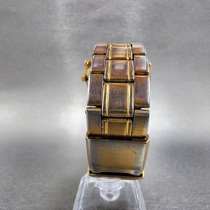 Seiko Chronograph Watch Men 37mm Black Dial Gold Date Alarm 7T326G40 READ!!!!!!7