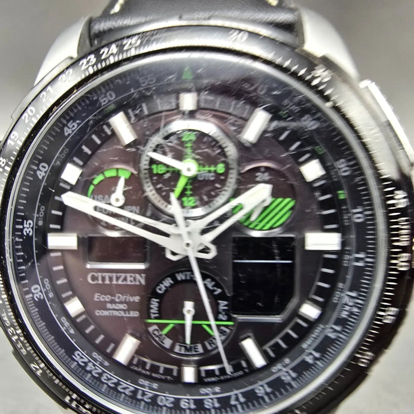 Citizen Promaster Skyhawk Watch Men 47mm Black Dial Steel A-T JY8051-08E Works1