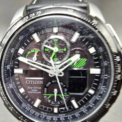 Citizen Promaster Skyhawk Watch Men 47mm Black Dial Steel A-T JY8051-08E Works1