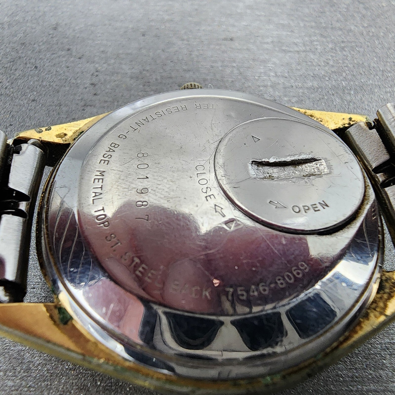 Seiko Railroad Approved Watch Men 36mm White Dial Gold Daydate 75468069 PARTS10