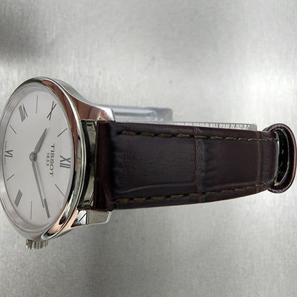 Tissot Tradition Watch Women 31mm Silver Dial Stainless Steel Case Leather Band4