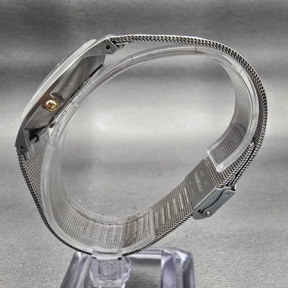 Skagen Steel Watch Men 36mm White Dial Silver Tone Date Round 233XLSGS New Batt6