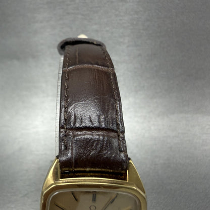 Omega De Ville Tank Watch Women 22mm Gold Dial Gold Tone Cal 1365 VTG PARTS5