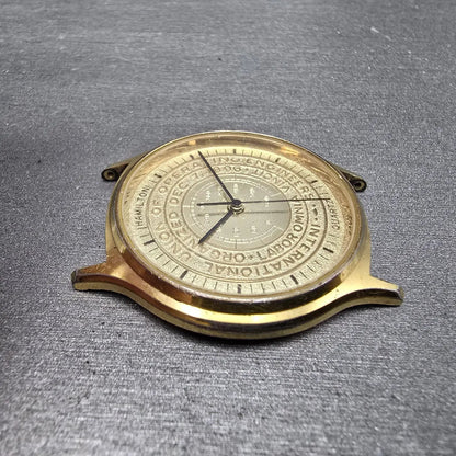 Hamilton Watch Men 34mm Champagne Dial Gold Round 9812U Operating Engineer PARTS4