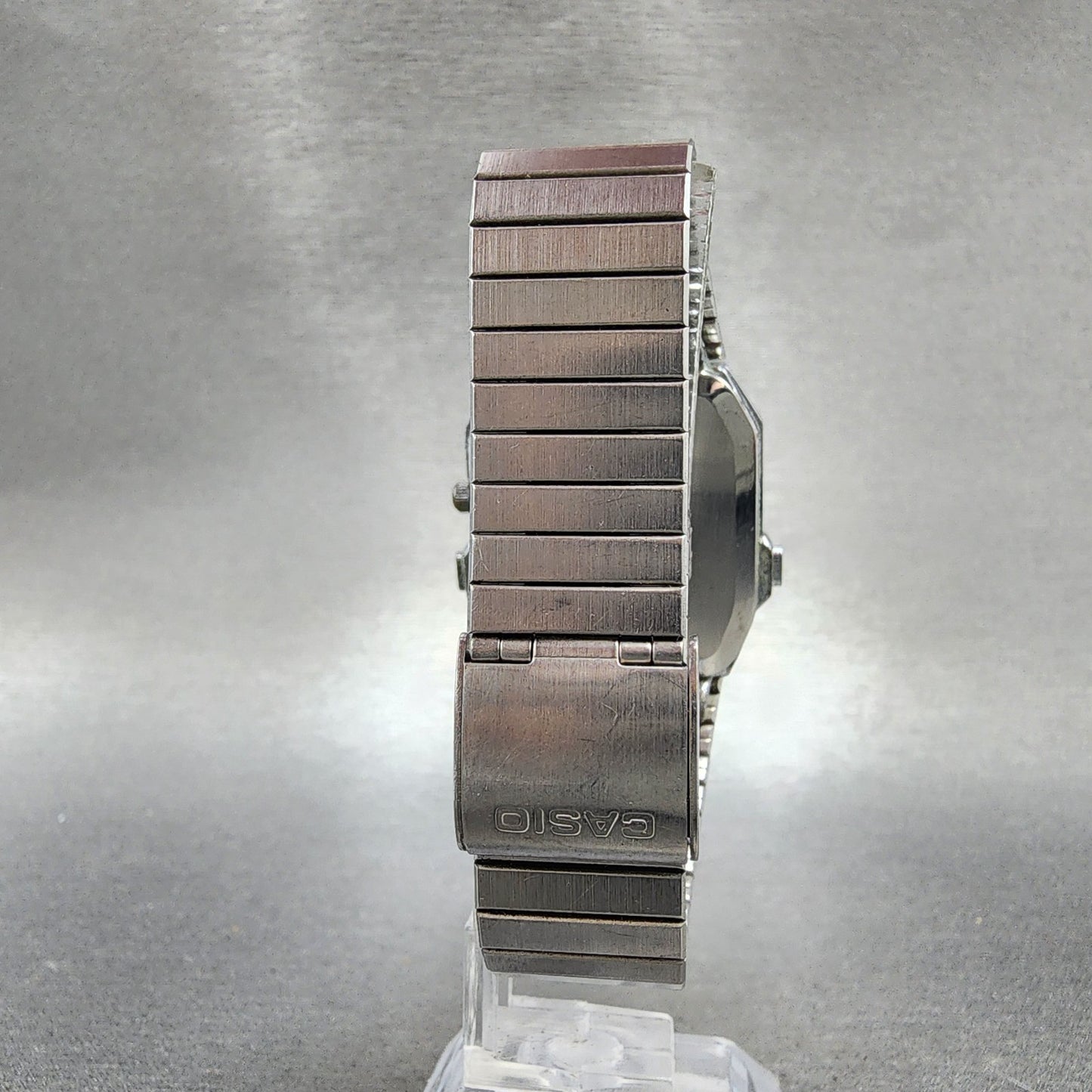 Casio AQ450 Watch Men 30mm White Dial Silver Tone Analog Digital New Battery7