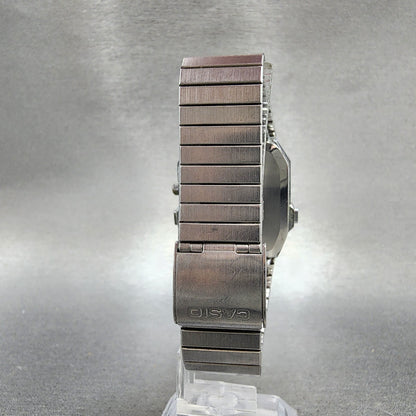 Casio AQ450 Watch Men 30mm White Dial Silver Tone Analog Digital New Battery7