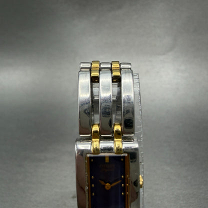 Citizen Elegance Tank Watch Women 14mm Blue Dial Two Tone 5421-H24148 New Batt 54