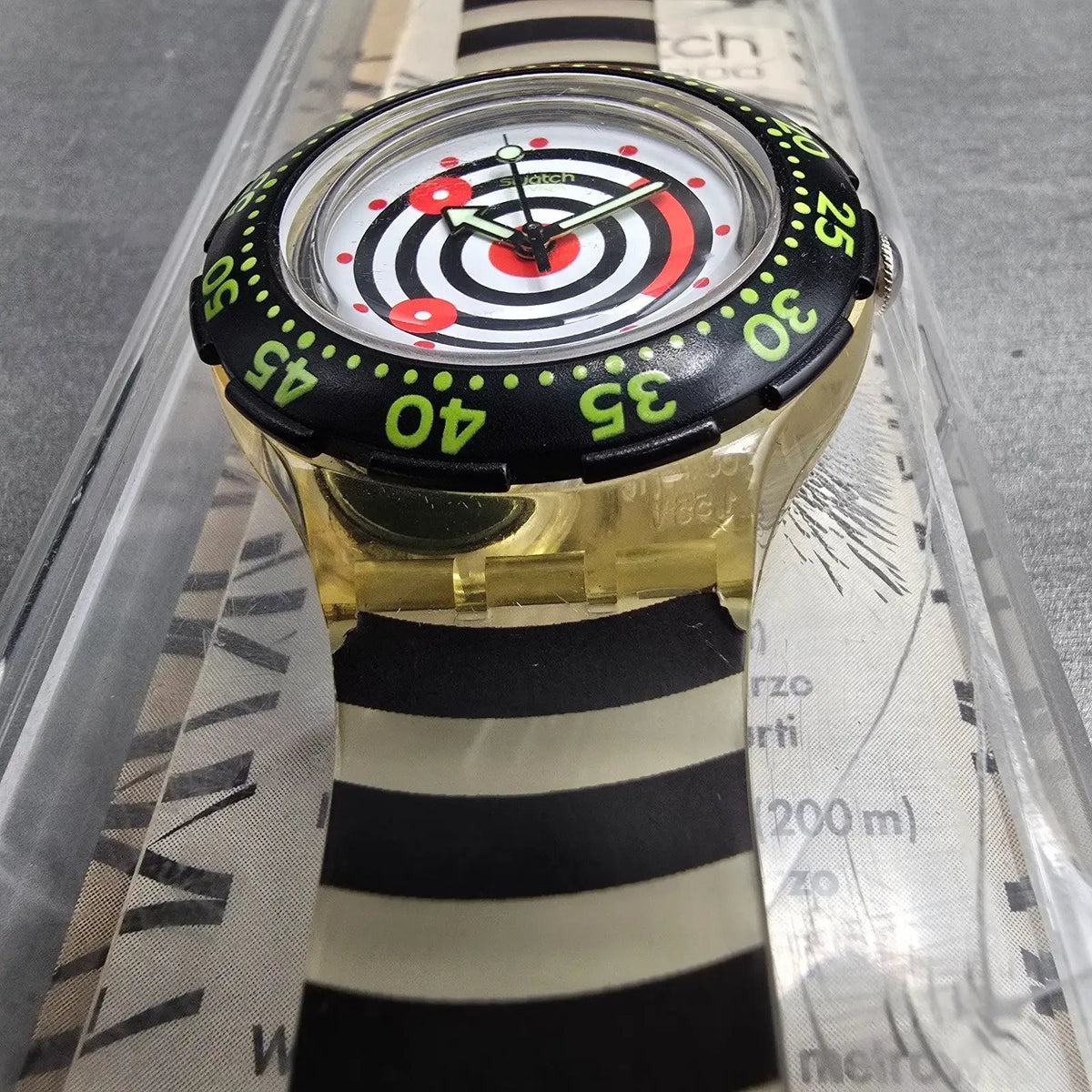 Swatch Scuba 200 Smile Watch Men 38mm White Dial Clear Case SKD127 New Battery5