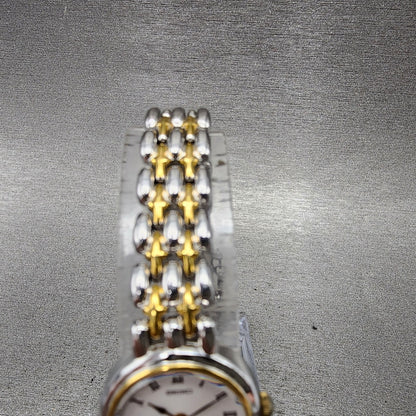 Seiko Watch Women 20mm White Dial Two Tone Round 1f210a30 New Battery4